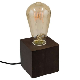 Φωτιστικό Επιτραπέζιο Cube 99406 1xE27 8x8x8cm Dark Brown GloboStar