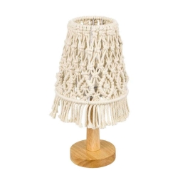 Φωτιστικό Επιτραπέζιο Boho Μακραμέ Rwanda 36210 1xE27 Φ15x30cm Beige GloboStar