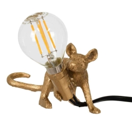 Φωτιστικό Επιτραπέζιο Mouse 00677 1xE12 13x4x7cm Gold GloboStar