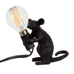 Φωτιστικό Επιτραπέζιο Mouse 00678 1xE12 12x4x10cm Black GloboStar