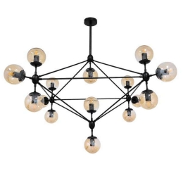 Φωτιστικό Οροφής Sentinel 01637 15xE27 Φ150x115cm Black-Honey GloboStar