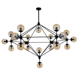 Φωτιστικό Οροφής Sentinel 01638 21xE27 Φ170x136cm Black-Honey GloboStar