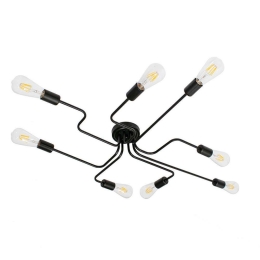 Φωτιστικό Οροφής Liberta 00840 8xE27 102x72x10,5cm Black GloboStar
