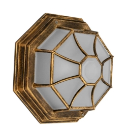 Φωτιστικό Οροφής - Πλαφονιέρα Ruby 00913 1xE27 27x27x12cm Bronze GloboStar