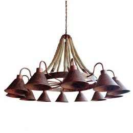 Φωτιστικό Οροφής Camelot 10001192 12xΕ27 Φ110x126cm Rust GloboStar