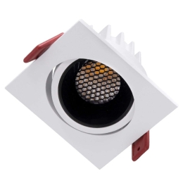 Φωτιστικό Οροφής - Σποτ Χωνευτό Leo-Sq 60288 10W Led 8,5x8,5x6,6cm White-Black GloboStar