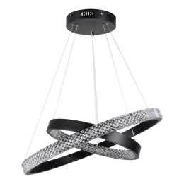 Φωτιστικό Οροφής Diamond Duo 61150-DECO Led 75W Φ40x60cm Black GloboStar