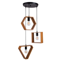 Φωτιστικό Οροφής Elise 00685 E27 Φ55x130cm Brown-Black GloboStar