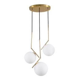 Φωτιστικό Οροφής Monroe 00953 E27 Φ60x50cm White-Gold GloboStar