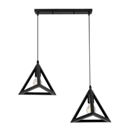 Φωτιστικό Οροφής Triangle 00611 E27 60x22x130cm Black GloboStar