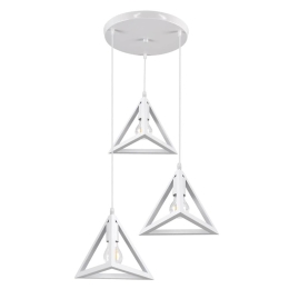 Φωτιστικό Οροφής Triangle 00617 E27 Φ49x130cm White GloboStar