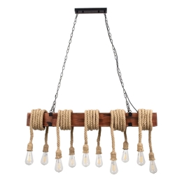 Φωτιστικό Οροφής Viking 00607 E27 108x11x96cm Brown GloboStar