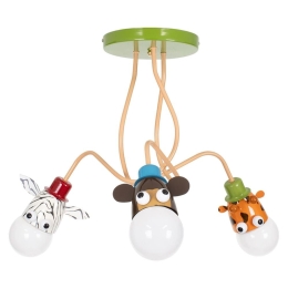 Φωτιστικό Οροφής Παιδικό Zoo 00641 Ε27 Φ80x39cm Multi GloboStar