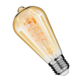 Λαμπτήρας Led Soft Spiral Filament 99144 ST64 E27 6W 490lm Dimmable Honey GloboStar