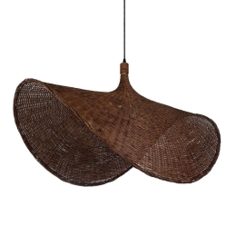 Φωτιστικό Οροφής Cuba 01770 Φ100x55cm 1xE27 Dark Brown GloboStar