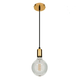 Φωτιστικό Οροφής Lumi 99421 Φ4x118cm E27 40W Gold GloboStar