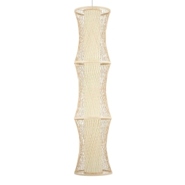 Φωτιστικό Οροφής Samoa 01783 Φ35x150cm 1xE27 Beige GloboStar