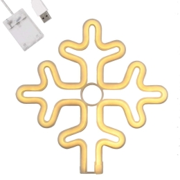 Χριστουγεννιάτικη Επιτοίχια Φιγούρα Snowflake Led 78582 25,5x25x16cm Με Μπαταρίες 5W 2700K White Glo