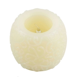 Διακοσμητικό Κερί Led 79537 Φ6x5cm Με Μπαταρία 2700K Beige GloboStar Πλαστικό