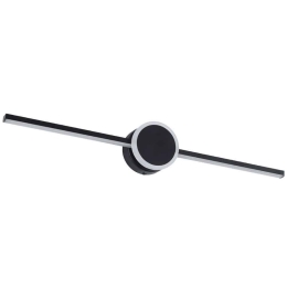 Φωτιστικό Τοίχου-Απλίκα Opal 60454 60x6x10cm Led 1600lm 14W 4500K Black GloboStar Αλουμίνιο