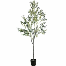 Τεχνητό Δέντρο Olive Tree 20054 Φ90x180cm Green-Brown Globostar Πολυαιθυλένιο,Ύφασμα