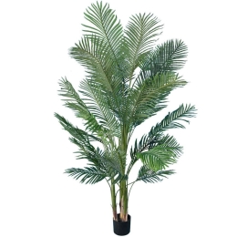 Τεχνητό Δέντρο Areca Palm Tree 20013 Φ140x210cm Green-Brown Globostar Πολυαιθυλένιο,Ύφασμα