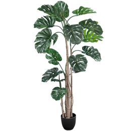 Τεχνητό Δέντρο Monstera 20006 Φ80x150cm Green-Beige Globostar Πολυαιθυλένιο,Ύφασμα