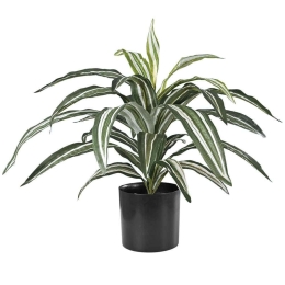 Τεχνητό Φυτό Brazilian Iron 20083 Φ55x30cm Green-White GloboStar Πολυαιθυλένιο,Ύφασμα