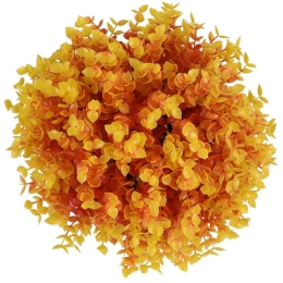 Τεχνητό Φυτό Θάμνος Πυξάρι 78513 Φ26cm Orange-Yellow GloboStar Πλαστικό