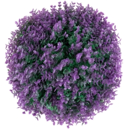 Τεχνητό Φυτό Θάμνος Πυξάρι 78521 Φ36cm Green-Purple GloboStar Πλαστικό