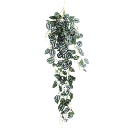 Τεχνητό Κρεμαστό Φυτό Satin Pothos 20242 25x12x120cm Green-White GloboStar Πολυαιθυλένιο,Ύφασμα