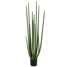 Τεχνητό Φυτό Σε Γλάστρα Sansevieria Cylindrica 20211 160cm Light Green Globostar Πολυαιθυλένιο