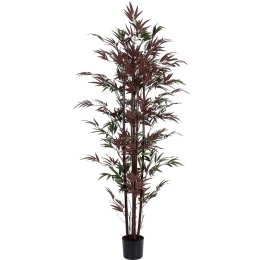 Τεχνητό Δέντρο Bloodleaf Bamboo 20039 170cm Green-Red Globostar Ύφασμα,Bamboo