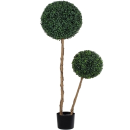 Τεχνητό Δέντρο Buxus 20142 120cm Green-Brown Globostar Πολυαιθυλένιο,Ξύλο