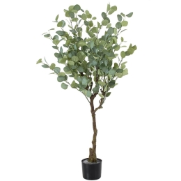 Τεχνητό Δέντρο Eucalyptus 20189 120cm Beige-Green Globostar Πολυαιθυλένιο,Ύφασμα