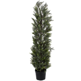 Τεχνητό Δέντρο Lemon Cypress 20152 150cm Brown-Green Globostar Πολυαιθυλένιο,Ξύλο