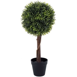 Τεχνητό Φυτό Φίκος Μυρτιά 20398 60cm Brown-Green Globostar Πολυαιθυλένιο,Ξύλο