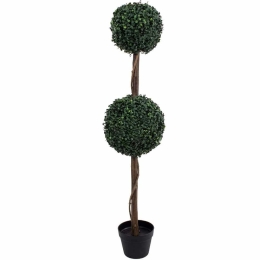 Τεχνητό Δέντρο Πυξός 20399 120cm Brown-Green Globostar Πολυαιθυλένιο,Ξύλο