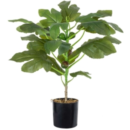Τεχνητό Φυτό Συκιά 20380 50cm Beige-Green Globostar Πολυαιθυλένιο,Ύφασμα