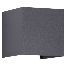 Φωτιστικό Τοίχου - Απλίκα Axis-S 60567 10x10x10cm Up&Down Led 1250lm 10W 6000K Anthracite GloboStar