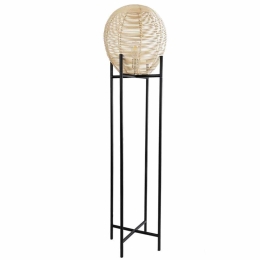 Φωτιστικό Δαπέδου Boho Nerina 02016 Φ40x160cm 1xE27 Black-Beige GloboStar