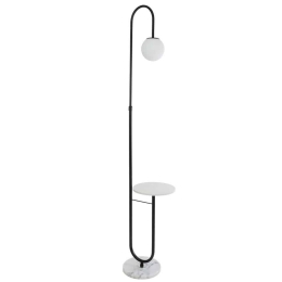 Φωτιστικό Δαπέδου Cordelia 02026 30x38x180cm 1xE27 Black-White GloboStar
