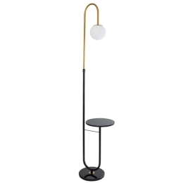 Φωτιστικό Δαπέδου Cordelia 02024 30x38x180cm 1xE27 Black-Gold GloboStar