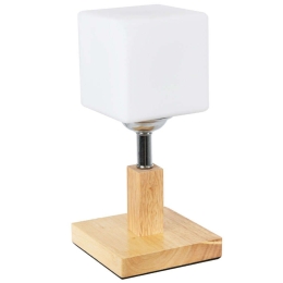 Φωτιστικό Επιτραπέζιο Cove 02037 12x12x25cm 1xE27 Beige-White GloboStar