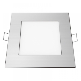 Panel Led Χωνευτό Plato630SNM 6W 3000K 400lm Nickel Aca Τετράγωνο Αλουμίνιο