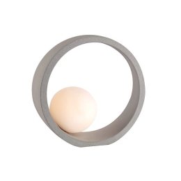 Επιτραπέζιο Φωτιστικό MK421T24G 1ΧG9 D24x10 Grey-White Aca Decor Τσιμέντο
