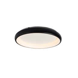 Φωτιστικό Οροφής - Πλαφονιέρα Led BR71LEDC41BK 34W 3000K 2330lm D41XH8,5 Black Aca Decor Μέταλλο,Πλαστικό