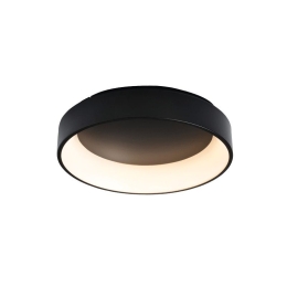 Φωτιστικό Οροφής - Πλαφονιέρα Led BR81LEDC60BK 48W 3000K 2630lm D60XH14 Black Aca Decor Μέταλλο,Πλαστικό