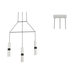 Φωτιστικό Οροφής - Ράγα HM853P66WH 3XGU10 66X8XH150 White Aca Decor Μέταλλο