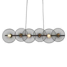 Φωτιστικό Οροφής - Ράγα HL45846P103B 6ΧΕ27 103Χ35ΧΗ119 Black Aca Decor Μέταλλο